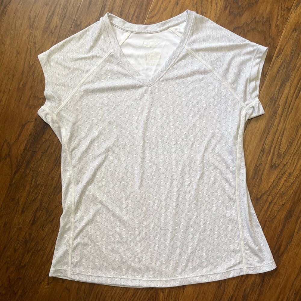ACX Active White Grey Swivel Ambesonne Abstract Pattern tshirt athletic tee L